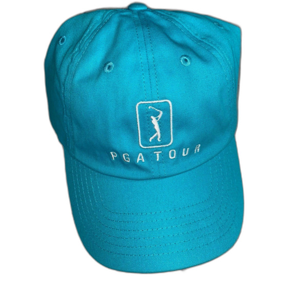 PGA Tour Cap Hat Unisex Adjustable Strap Blue Embroidered Logo Adjustable Strap - Picture 10 of 10